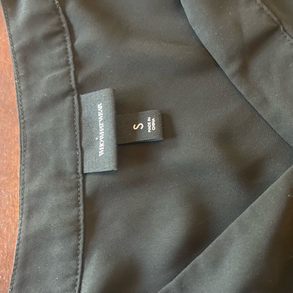 Black semi sheer blouse